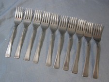 Lot of 10 Silco Stainless Steel 6.25 Inch Salad Forks - Made in USA picture