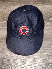 Chicago Bears Navy Blue Baseball Cap Red C Patch Antique Vintage Union Made picture