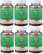 6X Amazon Basics Fiber Gummies 4g Chewable Fruit 90ct each BULK picture