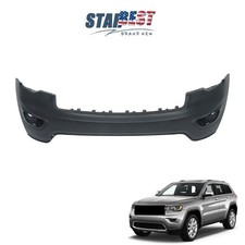 For 2017-2021 Jeep Grand Cherokee Front Upper Bumper Cover Fascia Plastic Black picture