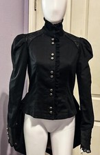 RARE LIP SERVICE VICTORIAN BUSTLE JACKET BEETLEJUICE GOTHIC WITCH STEAMPUNK SZ M picture