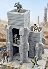 1:18 Scale Tactical Outpost Guard Tower Watchtower for GI Joe Acid Rain 4in Gray picture