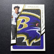 2024 Panini Immaculate Kyle Hamilton ST-KHN Sideline Towel Patch 13/15 Ravens picture