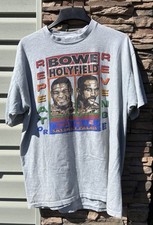 Vintage 90s Bowe vs Evander Holyfield Tee Shirt Boxing Caesar's Tower Vegas XXL picture