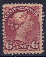 CANADA MINT 6c Red Brown #43 Cat. $75 F/VF Hinged picture