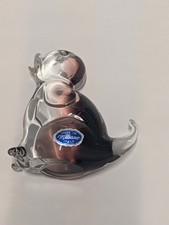 Vintage Murano Italy Purple Sommerso Glass Cat Figurine Made in Italy picture