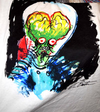 Vintage 1996  Warner Bros. Mars Attacks Tim Burton Promo T Shirt  XL NEW NICE picture