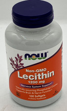 Now Foods Lecithin 100 Softgels 1200 Mg, Best By: 04/2028 picture
