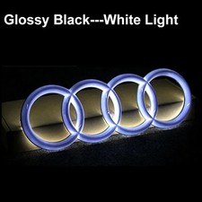 Static Light Car Front Grille LED Emblem Decor For Audi A4 A5 Q5 RS5 A4L A3 8p picture