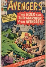 Avengers #3  (Marvel, Jan 1964) Avengers vs Hulk & Sub-Mariner G- 1.8 picture