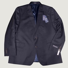 NWT Stafford Travel Suit Separates Blazer Navy Blue Classic Fit 48 Long Wool Bld picture