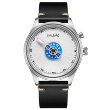 Svalbard TIME TRAVEL HX20 Quartz Steel Black White Leather Men's Watch picture