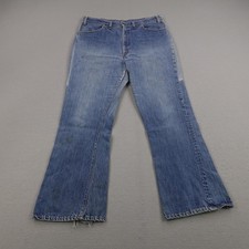 Vintage Levis Jeans Mens 36x30 Denim Orange Tab Big E Flared Single Stitch 70s picture