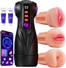 Automatic-Sucking-Male-Masturbator-Cup Stroker for Man Handsfree Use Lubricants picture
