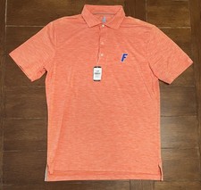 Men’s Johnnie O Sz M Florida Gators Orange Heather Huron Featherweight Polo NWT picture