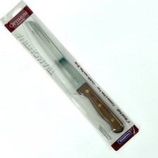 TRAMONTINA INOX SS Kitchen Utility Serrated Knife Wooden Handle 8” Blade Bread picture