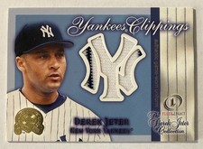 2001 Fleer Legacy The Derek Jeter Collection Yankees Clippings GW Jersey picture