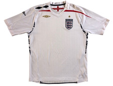 Vintage England National Team 2007 2009 Home Football Shirt Jersey Umbro Size XL picture