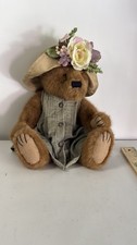 Vintage Boyds Bear Collection The Archive Series Plush Bear with Floral Sun Hat picture