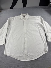 Brooks Brothers Mens 17.5 33 White Oxford Button Down Oxford Shirt Traditional picture
