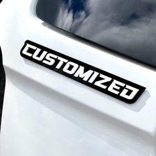 Custom Car Emblem Badge MULTI COLOR Customized Text Names picture