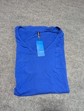 Allegrace Tunic Short Sleeve Top V Neck Women's Size 3X Blue New picture