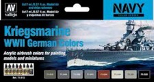 17ml Bottle Navy Kriegsmarine WWII German Model Air Paint Set (8 Colors) picture