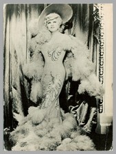 Mae West Feathered Gown c1970 Athena Star Collection Continental Postcard picture