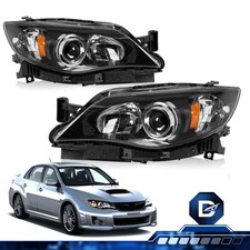 For 2008-2011 Subaru Impreza Outback/08-14 WRX Factory Black Headlights LH+RH picture