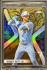 Bobby Witt Jr BLUE GOLD REFRACTOR CARD TOPPS CHROME ROYALS  MINT picture