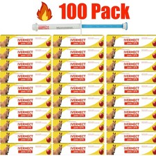 100 Pack Box Horse Wormer Apple Flavor Dewormer Paste New Exp 01/2028 picture