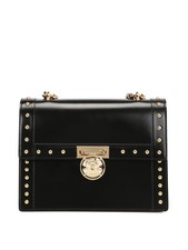 Balmain B-Box Black Leather Shoulder Bag with Gold-Tone Chain Strap picture