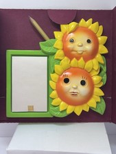 VTG 1980 Chalkware Sunflower Hanging Notepad ANTHROPOMORPHIC NOS picture