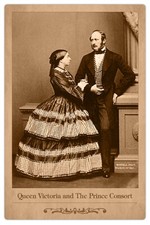 QUEEN VICTORIA & PRINCE ALBERT 1861 John J. E. Mayall Photograph Cabinet Card RP picture