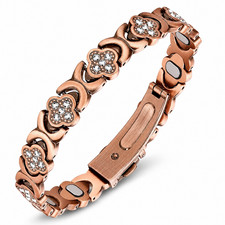 Women's Copper Magnetic Bracelet 3500 Gauss Adjustable with Sizing Tool picture
