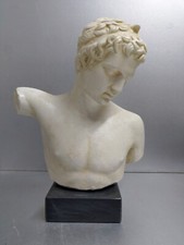 Ephebe bust sculpture on black marble base picture
