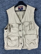 Vintage Duluth Trading Co Men’s M Cotton Khaki Utility Cargo Fishing Work Vest picture