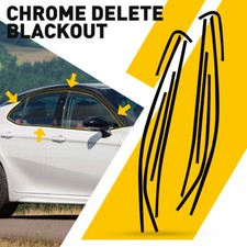 Chrome Delete Blackout Overlay for 2018-24 Toyota Camry Window Trim F picture
