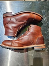 Parkhurst Allegany Boots 645 Last Tobacco Veg Tan Leather 12.5D picture