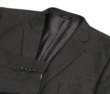 Joseph & Feiss Gold Sport Coat Mens 54R Gray Herringbone Plaid 100% Wool Blazer picture