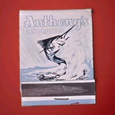 Anthony's Fish Grottos Sea Food Restaurant Matchbook Fishing Cocktails Wines picture