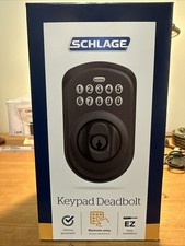 Schlage Plymouth Keypad Deadbolt (BE365PLY622) Matte Black picture
