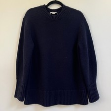 VINCE Men's Navy Blue Wool Cashmere Blend Crewneck Knit Sweater Pullover Sz S picture