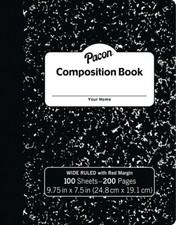 Composition Notebooks (Packs of 3, 6, 12, 24, 48) - Wide-Ruled - 100 Sheets picture