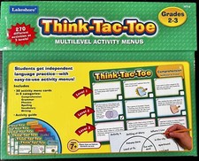Lakeshore Think-Tac-Toe Language Multilevel Activity Menus Grades 2-3 picture
