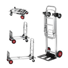 Aluminum Hand Truck 3 in 1 Folding Dolly Cart 450 lbs Capacity Heavy Duty picture