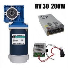 DC 12V/24V 200W Worm Gear Reducer Gearbox Electric RV30 Gear Motor 12X35MM Shaft picture