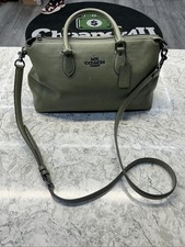 COACH 2 way Shoulder Bag 10a Army Green Olive Color Hand, And Shoulder Strap picture