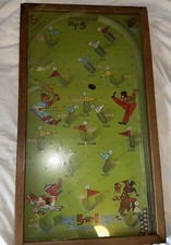 VTG 1940s Poosh-M-Up Big 5 Pinball Game Rare Graphics LOCAL No Stand picture