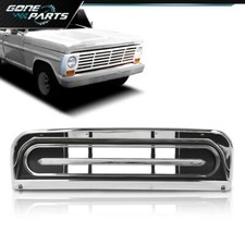Fit For 1967-1972 Ford Truck F100 F250 New Chrome W/ Silver & Black Dash Bezel picture